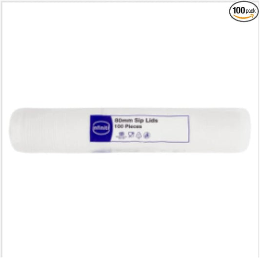 Infiniti 80mm Sip Lids 100 Pieces – 10 x 100pk