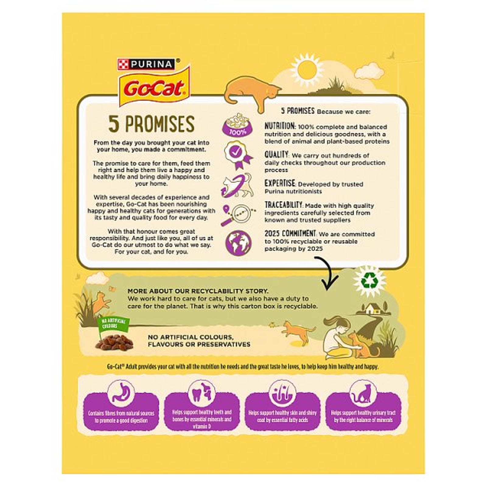 GO-CAT Chicken and Duck Dry Cat Food 340g PMP