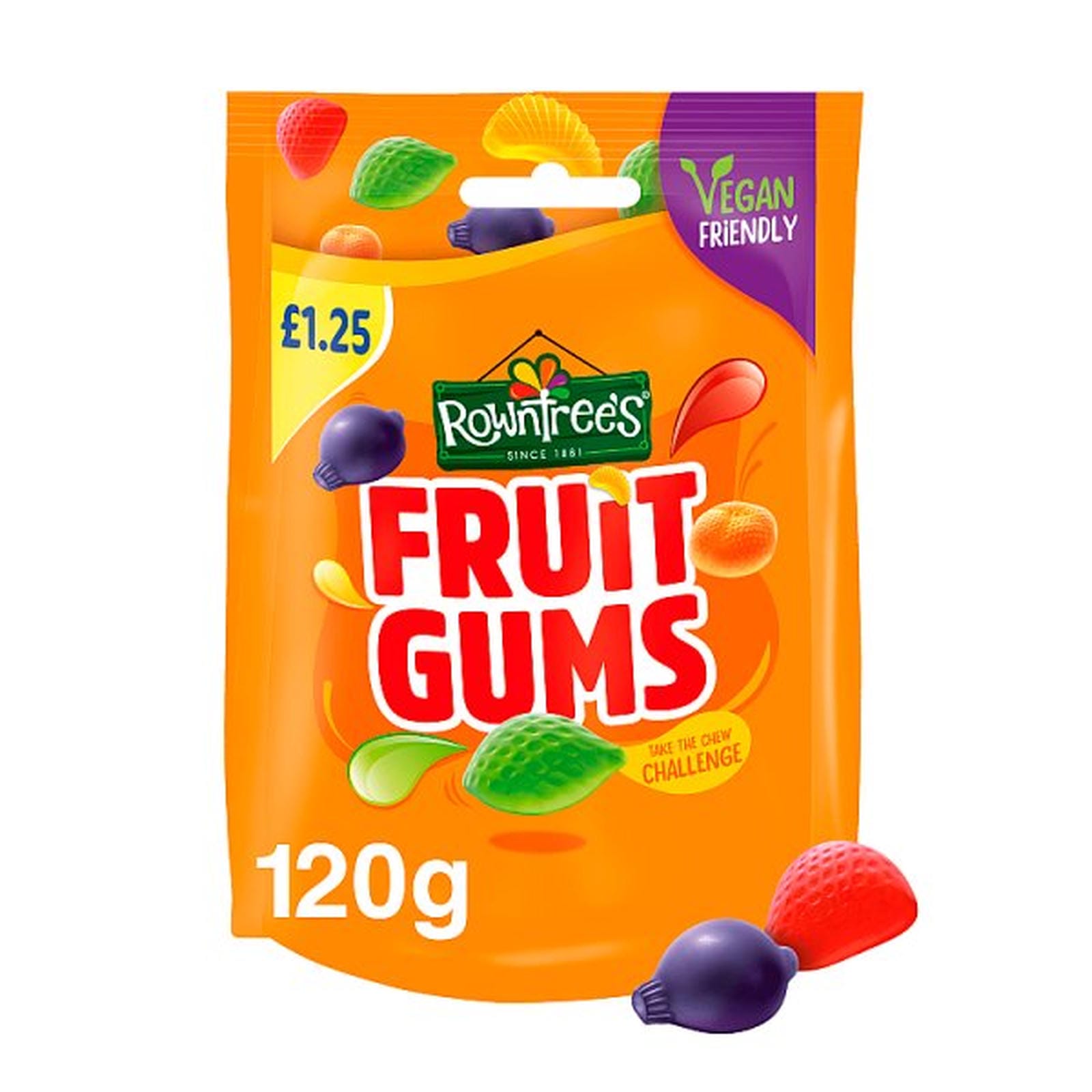 Rowntree's Fruit Gums Sweets Sharing Bag 120g PMP £1.25