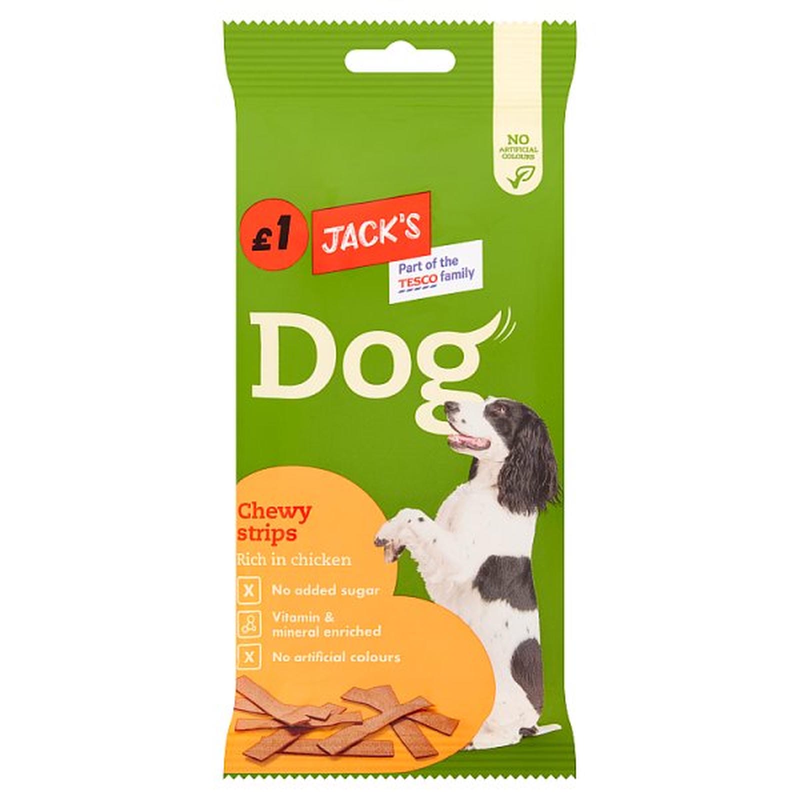 Jack's Dog Chewy Strips Rich in Chicken 150g