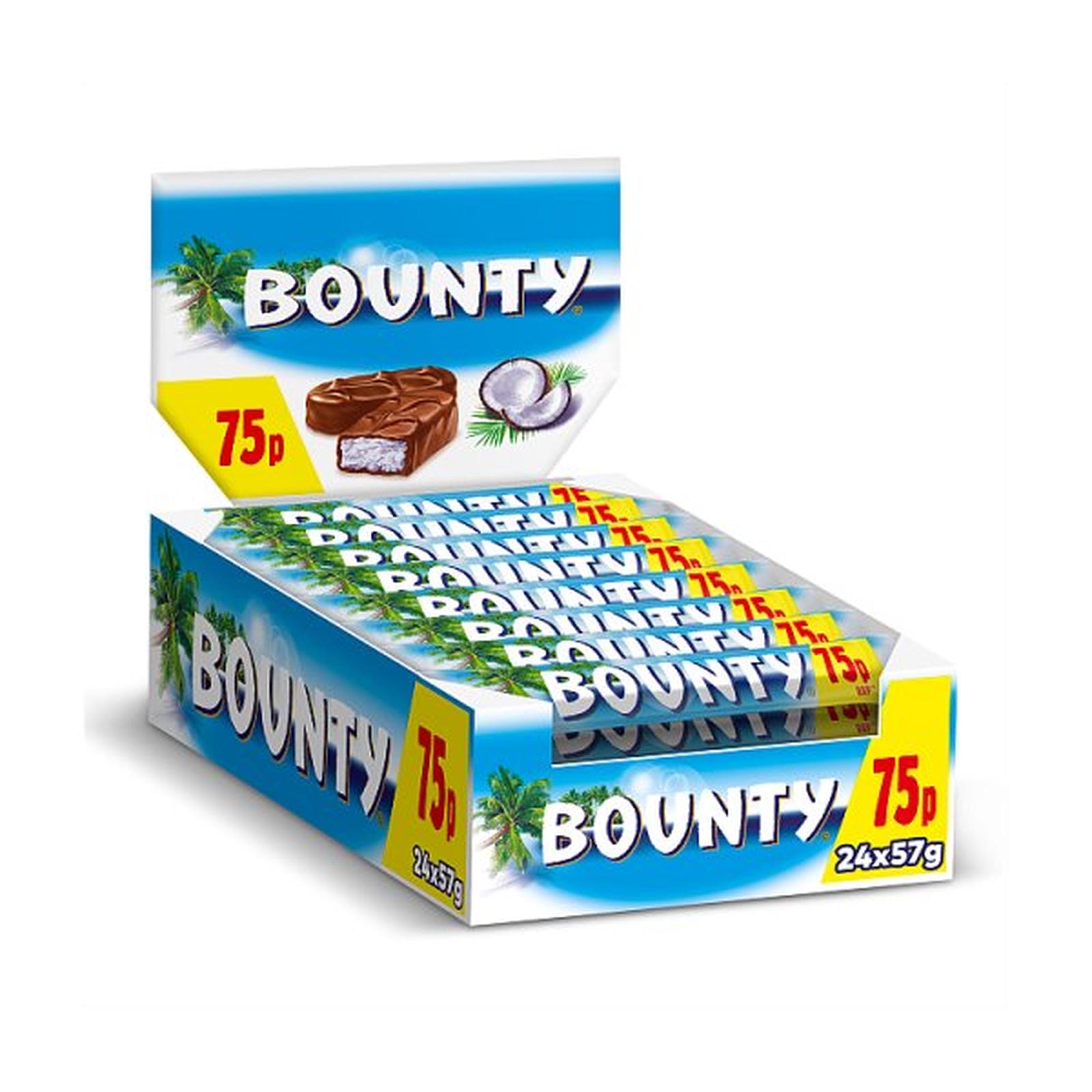 Bounty Coconut Milk Chocolate Bar Duo 57g PMP £0.75