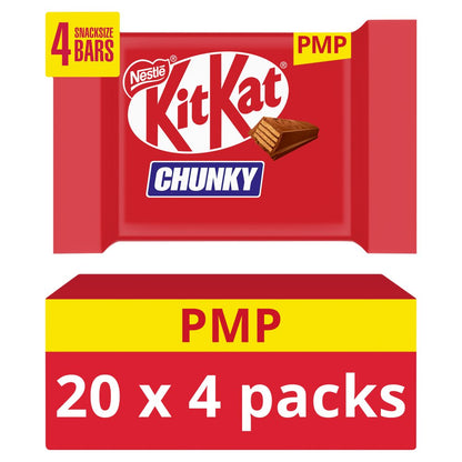KitKat Chunky Milk Chocolate Bar 4 Pack Multipack 128g PMP £1.50 – 24 x 4pk