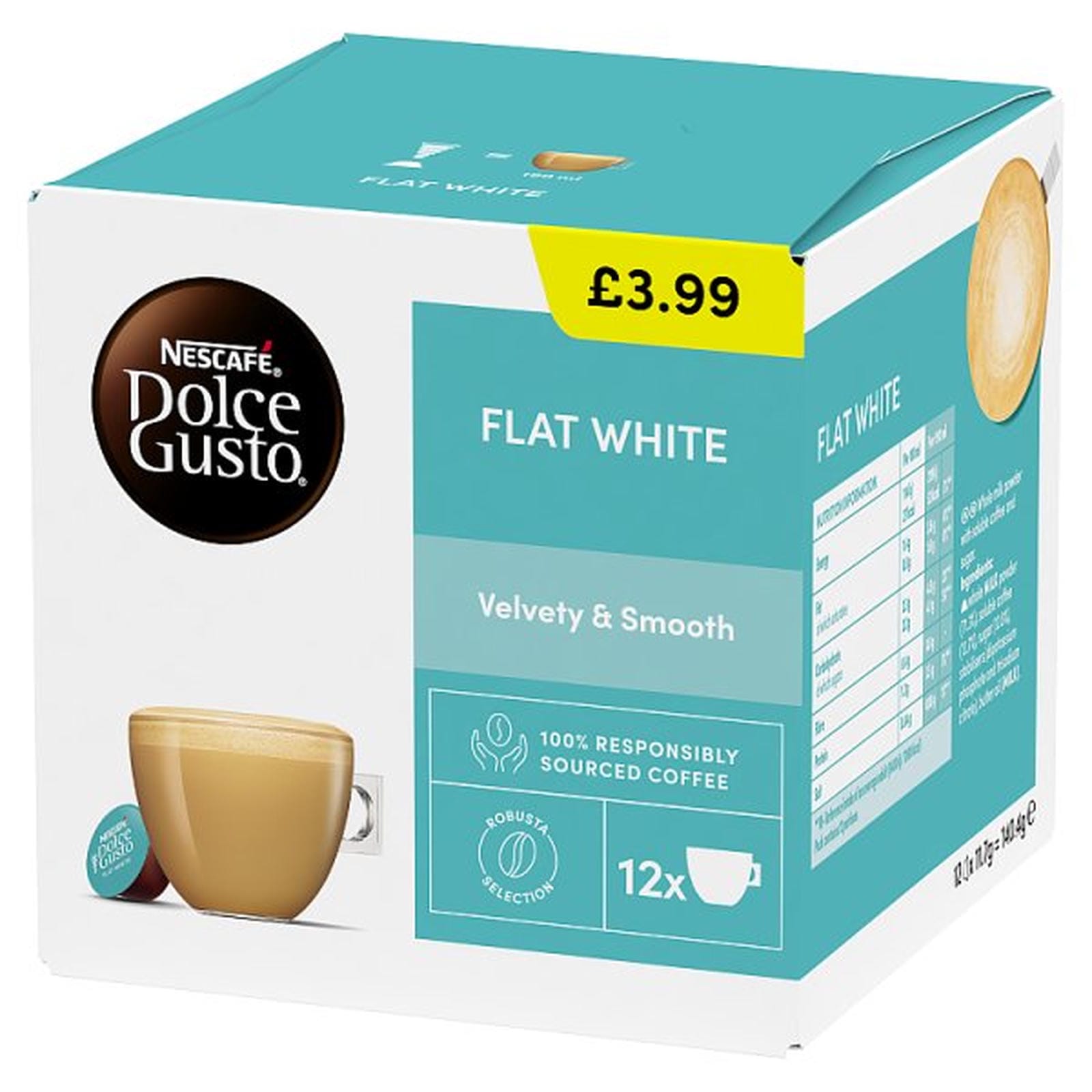 Nescafé Dolce Gusto Flat White Coffee Pods x12 (6 Servings)