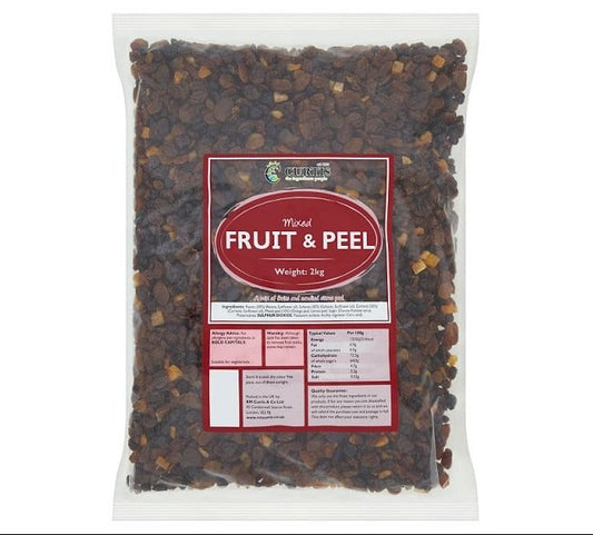 Curtis Catering Dried Mixed Fruit and Peel 2kg – 1 x 2kg