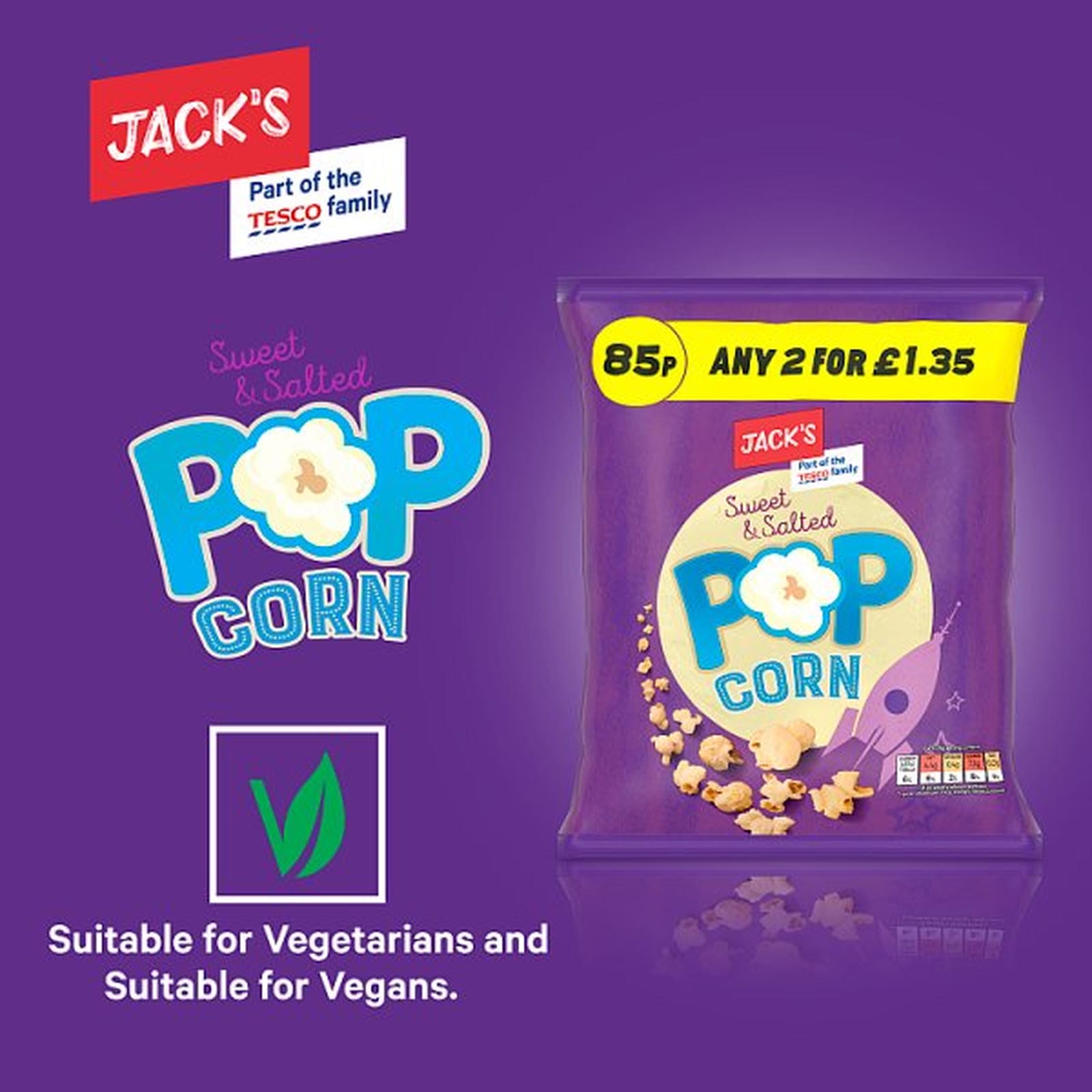 Jack's Sweet & Salted Popcorn 50g