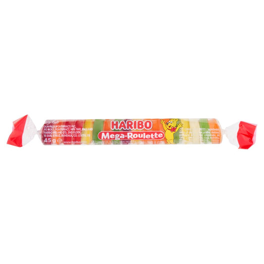 HARIBO Mega-Roulette Jelly Fruit Sweets Fun Size Pack 45g – 40 x 45g