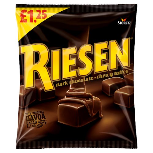 Riesen Dark Chocolate - Chewy Toffee 110g – 12 x 110g