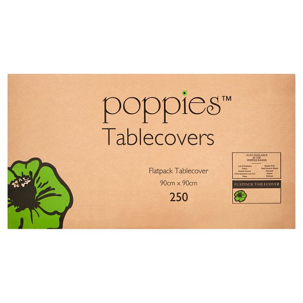Poppies 250 Flatpack Tablecovers – 1 x 250pk
