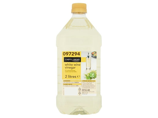 Chef's Larder White Wine Vinegar 2 Litres – 6 x 2ltr