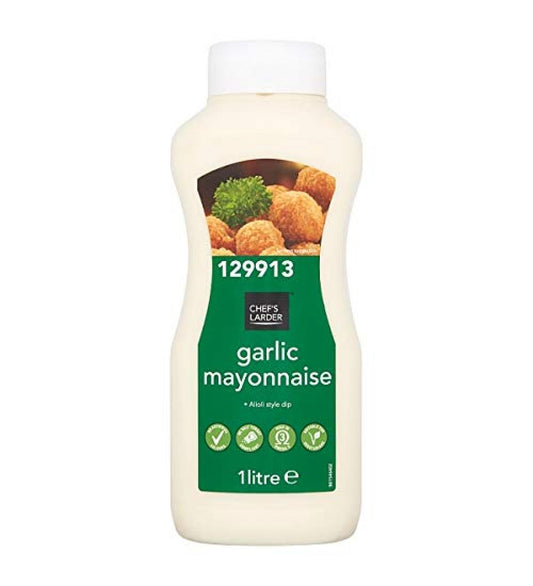 Chef's Larder Garlic Mayonnaise 1 Litre – 6 x 1ltr