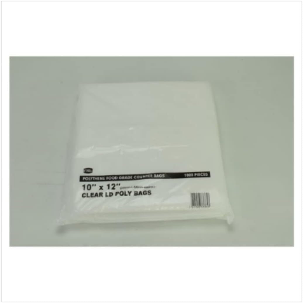 FyNite 1000 Clear Polythene Food Grade Counter Bags 10" x 12" – 5 x 1000pk