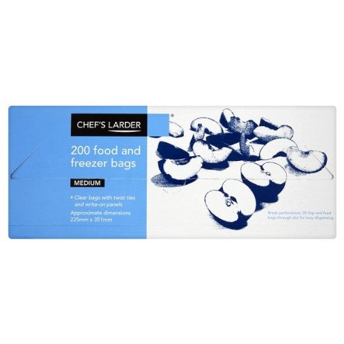 Chef's Larder 200 Food and Freezer Bags Medium – 12 x 200pk