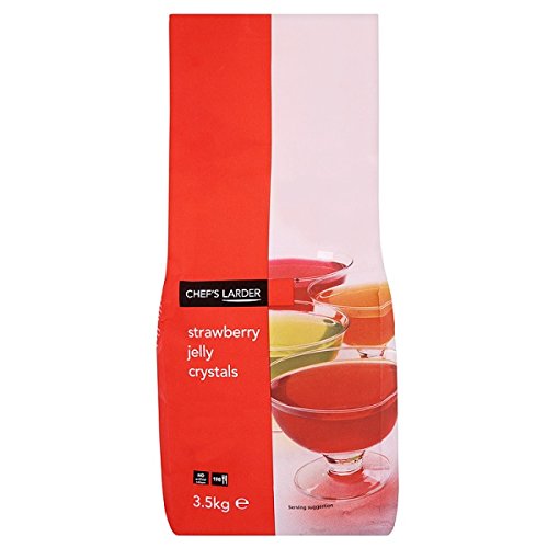 Chef's Larder Strawberry Jelly Crystals 3.5kg Case of 4 Foodservice Desserts Ready to Use UK