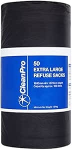 CleanPro Refuse Sacks Extra Large 50s Foodservice Pack Suitable For Busy Venues And Events