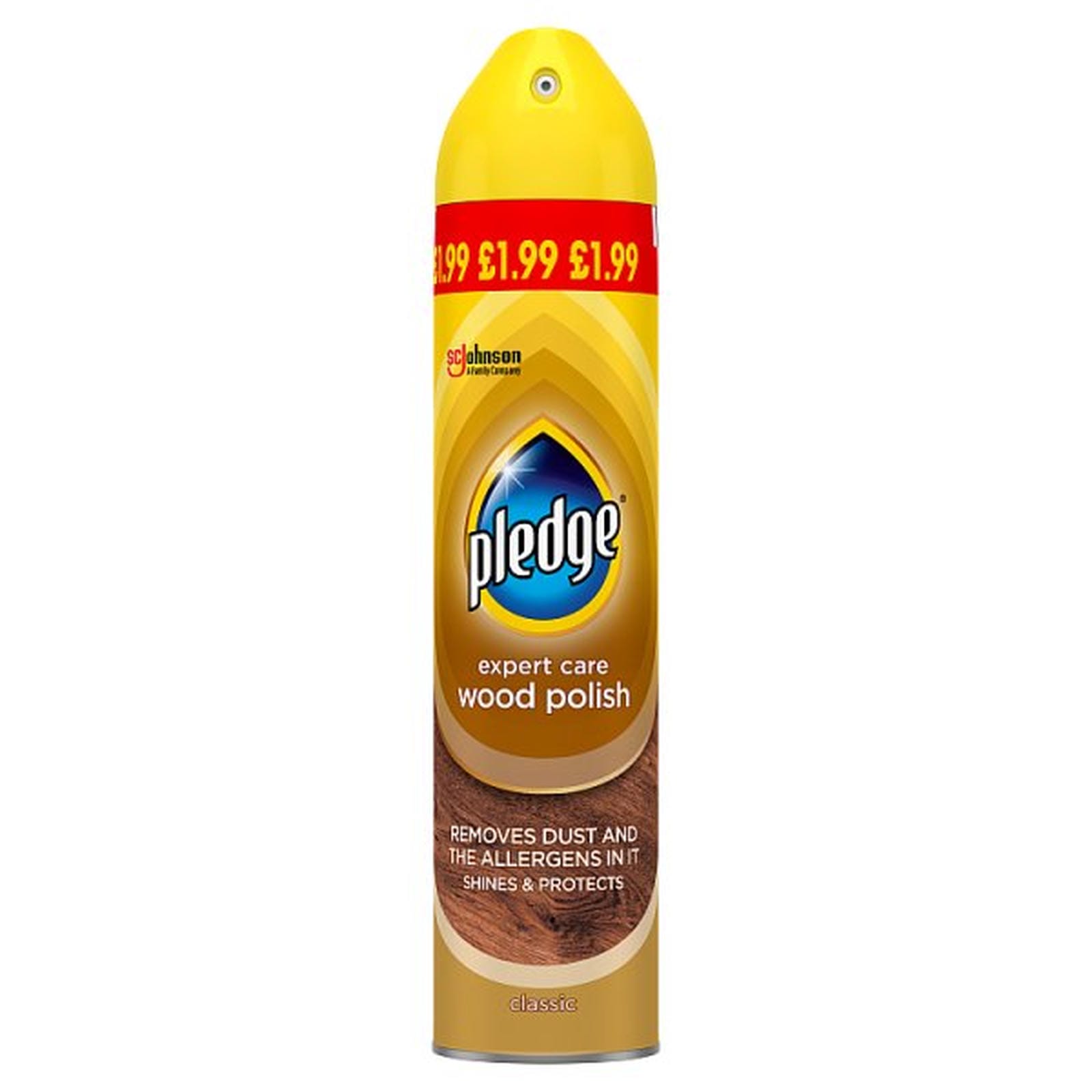Pledge Wood Polish Aerosol, 250ml