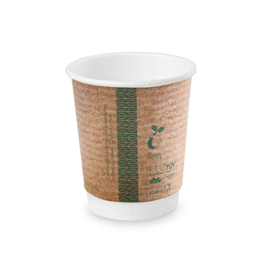 Infiniti Compostable Double Wall Kraft Hot Cups 8oz (23cl) – 20 x 35pk
