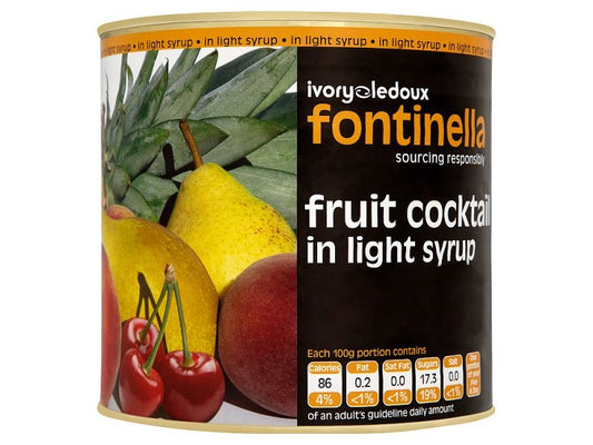 Fontinella Fruit Cocktail in Light Syrup 2.60kg FRCKC3 – 6 x 2.6kg