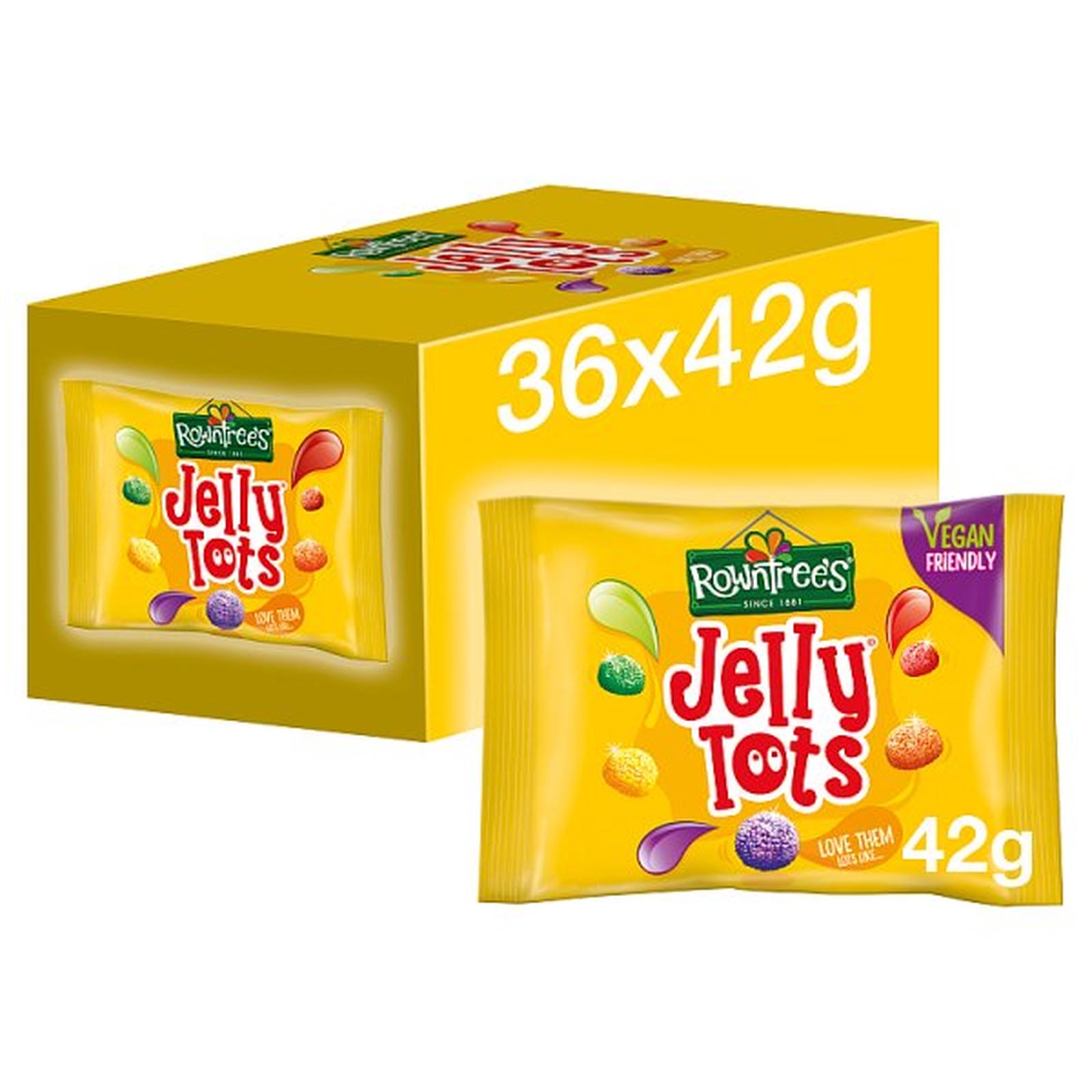 Rowntree's Jelly Tots Sweets Bag 42g