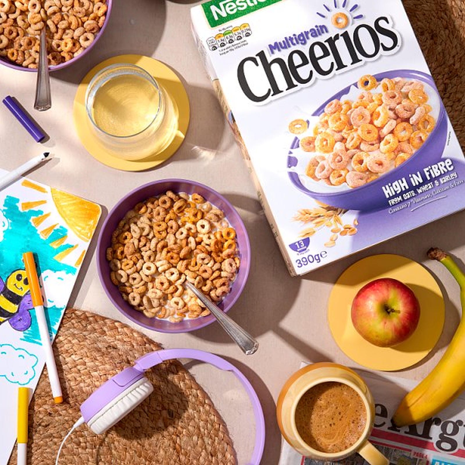 Nestlé Cheerios Multigrain Breakfast Cereal 390g