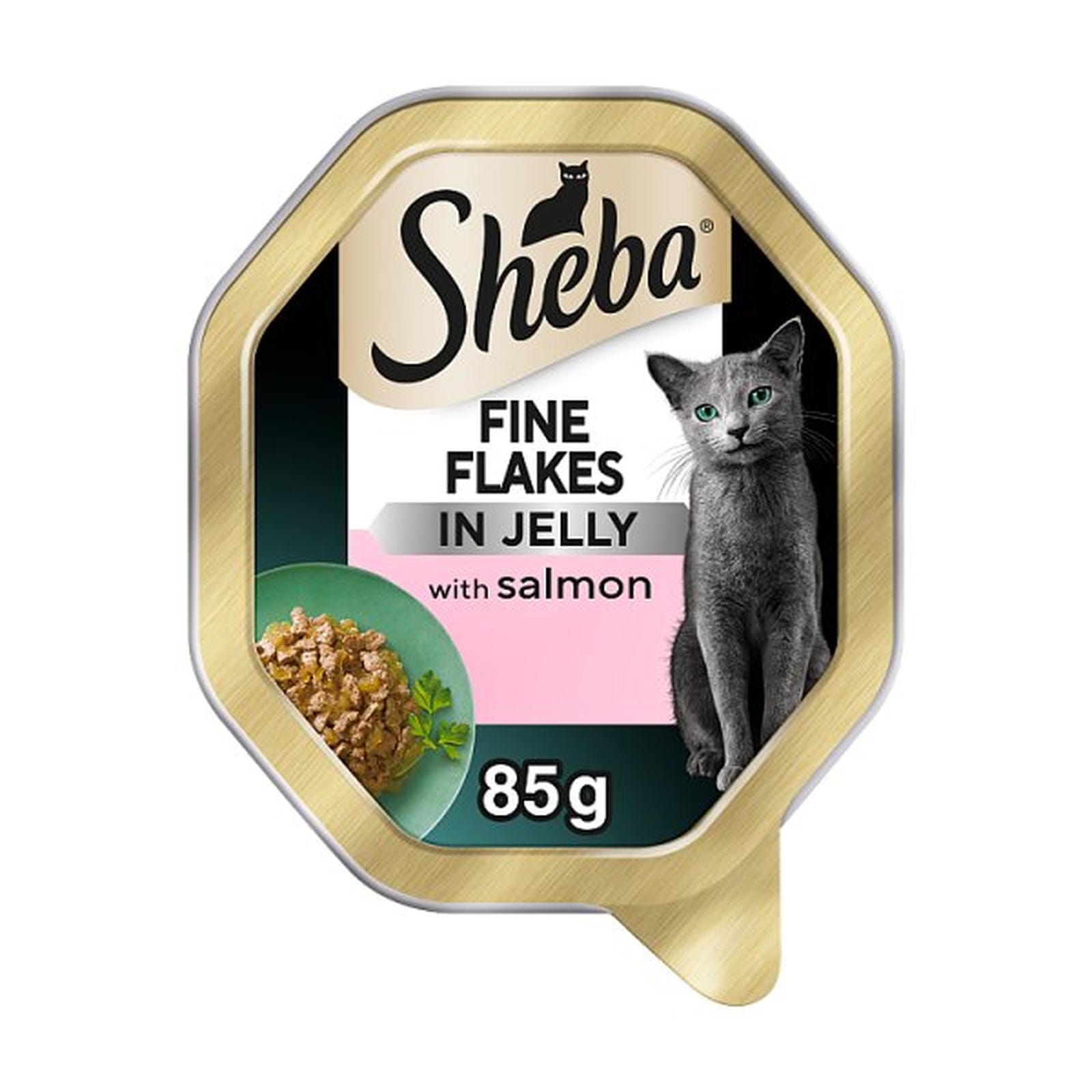 SHEBA® Fine Flakes Adult Wet Cat Food with Salmon Jelly 85g Tray