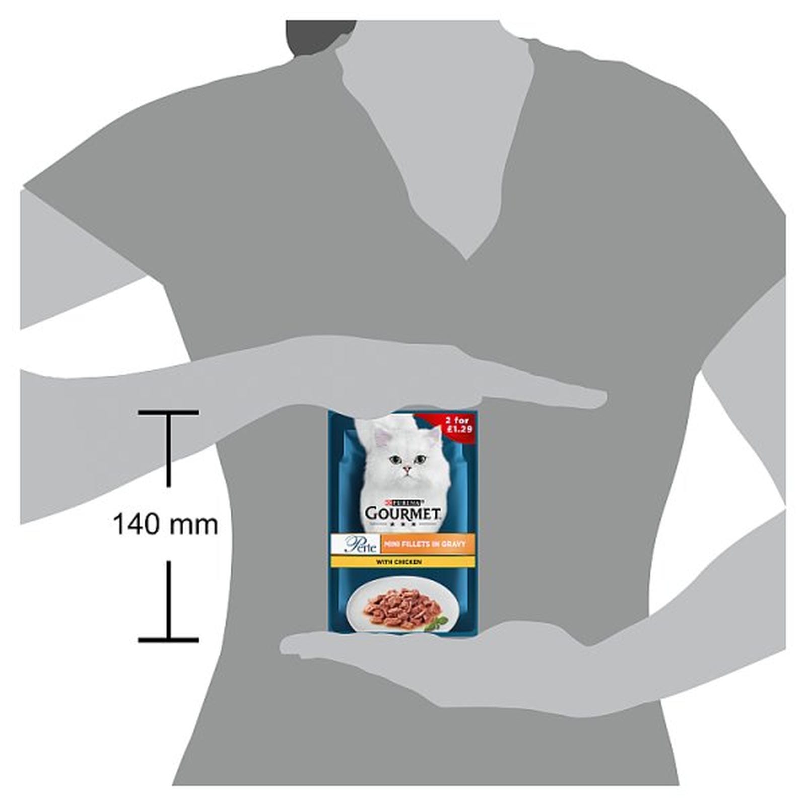 GOURMET Perle Mini Fillets in Gravy with Chicken Wet Cat Food 85g