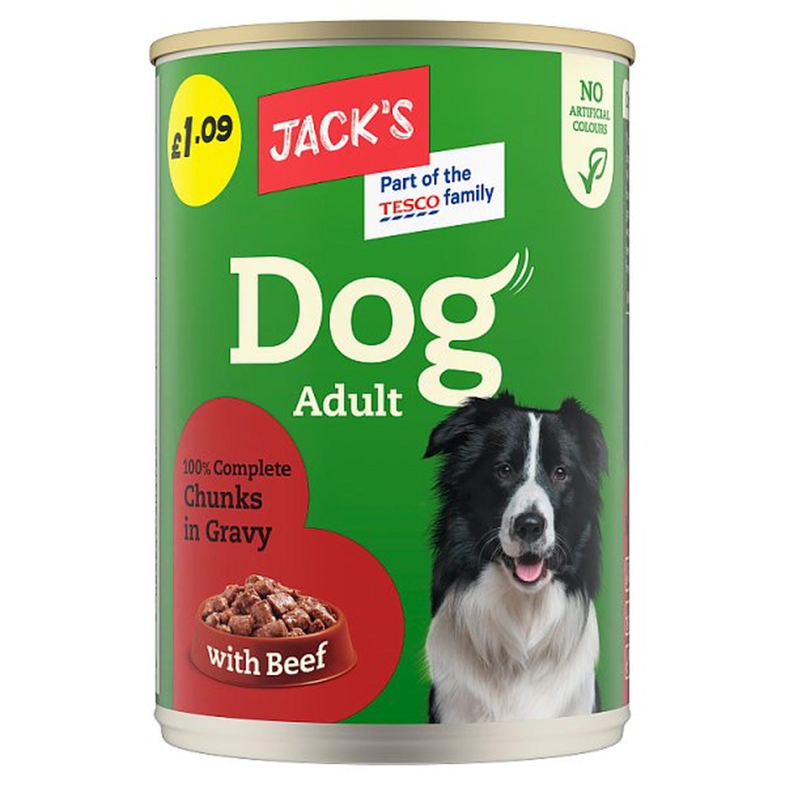 Jack's Adult Dog 100% Complete Chunks in Gravy with Beef 415g