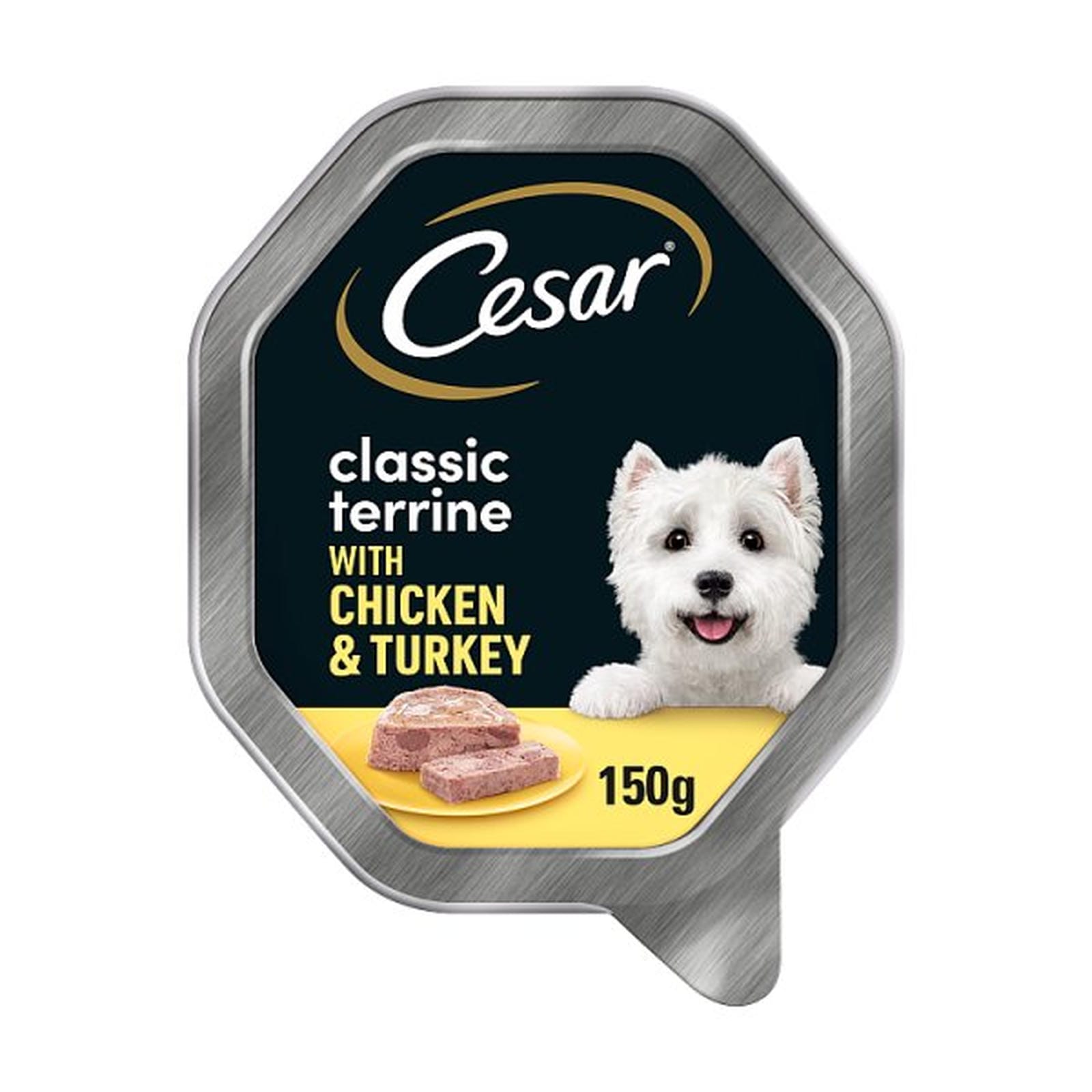 CESAR® Classic Terrine Dog Food Tray Chicken & Turkey in Loaf 150g