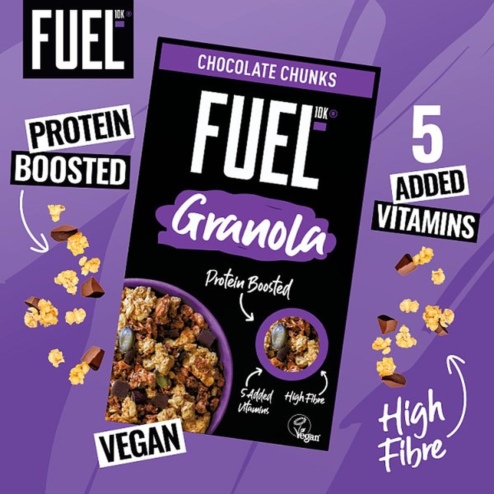 FUEL10K Chocolate Chunks Protein Granola Breakfast Cereal 400g