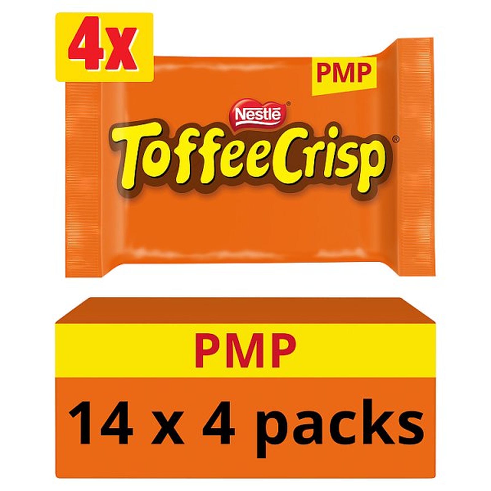 Toffee Crisp Bar 4 Pack Multipack 124g PMP £1.85