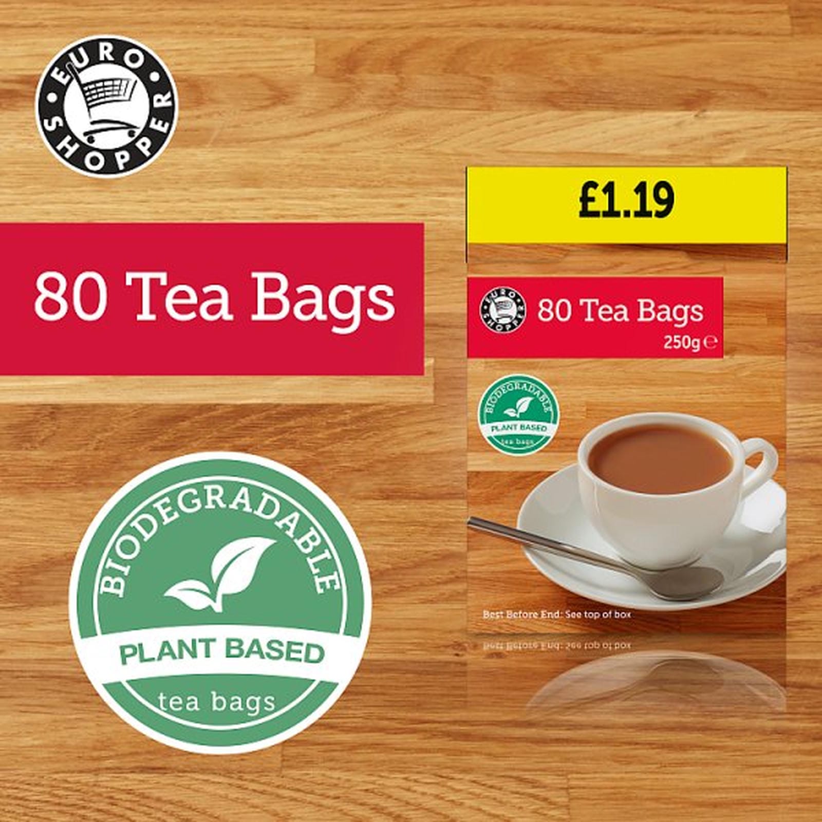 Euro Shopper 80 Tea Bags 250g