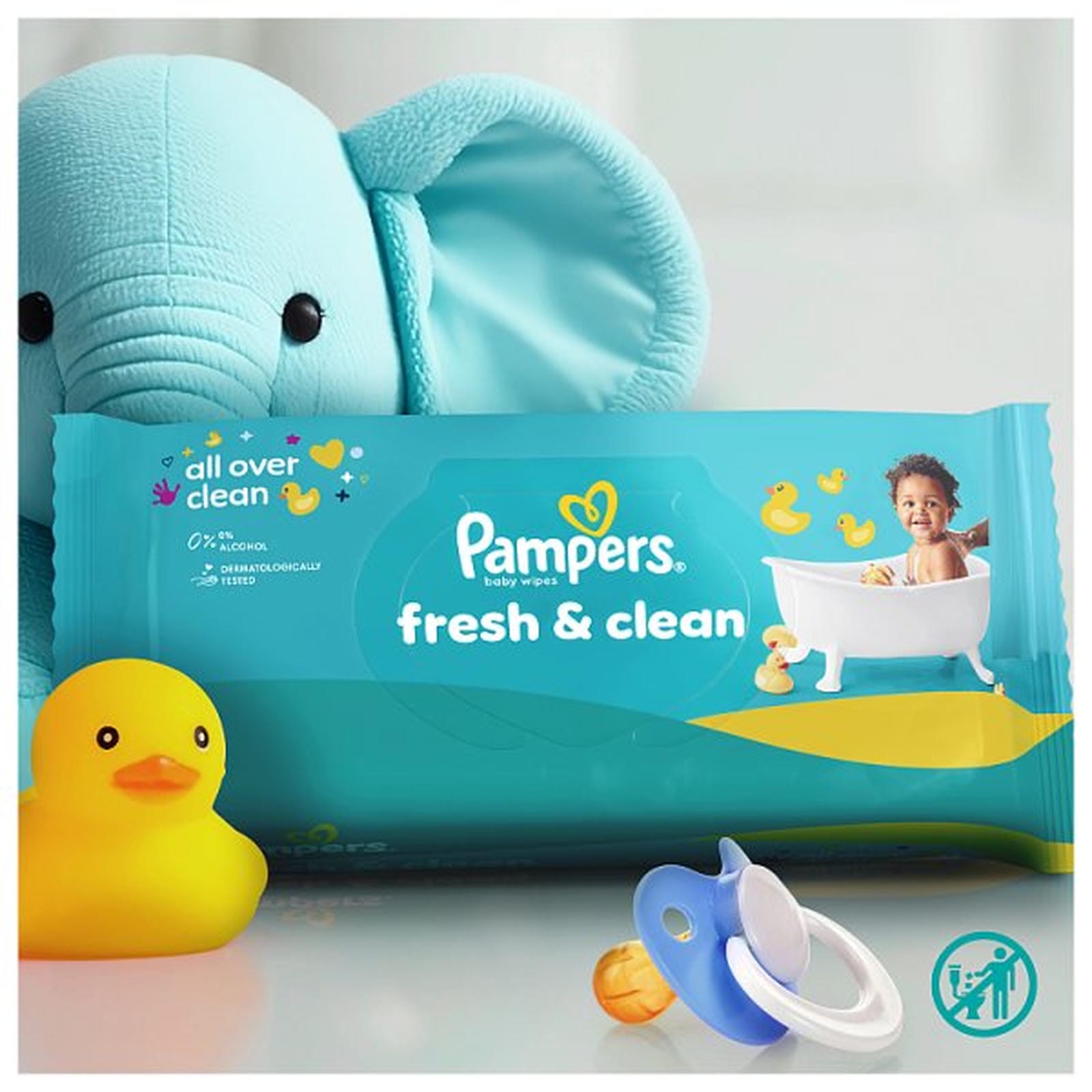 Pampers Fresh Clean Baby Wipes, 52 Baby Wet Wipes