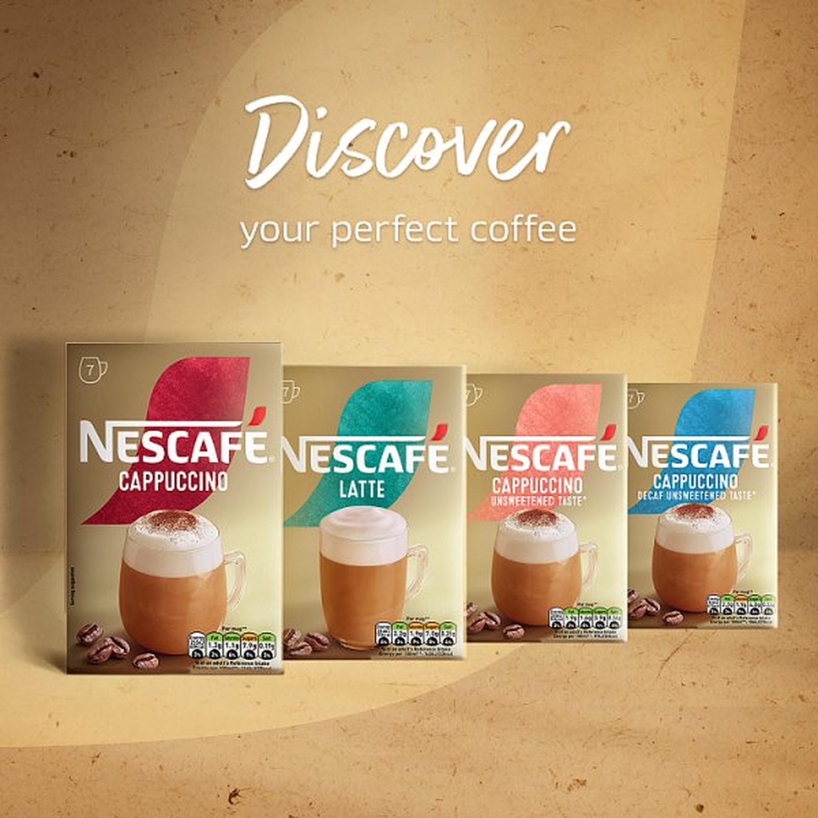Nescafe Cappuccino Instant Coffee 7 x 15.5g Sachets PMP