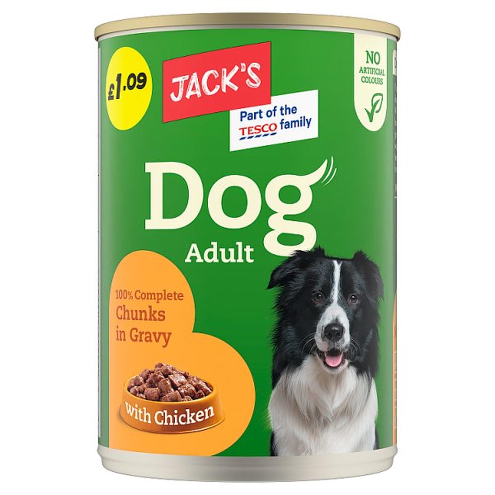 Jack's Adult Dog 100% Complete Chunks in Gravy with Chicken 415g