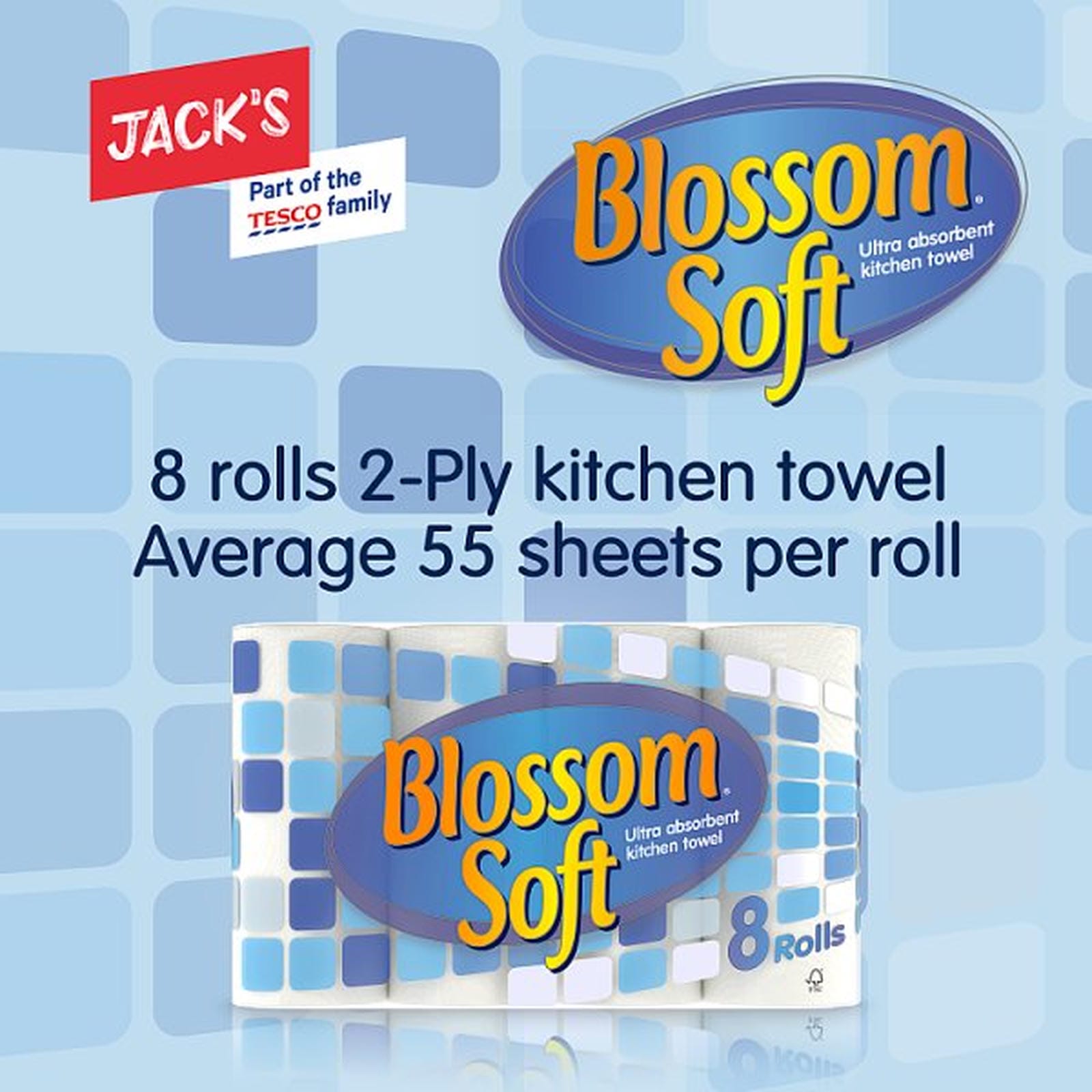 Blossom Soft 8 Ultra Absorbent Kitchen Towel Rolls