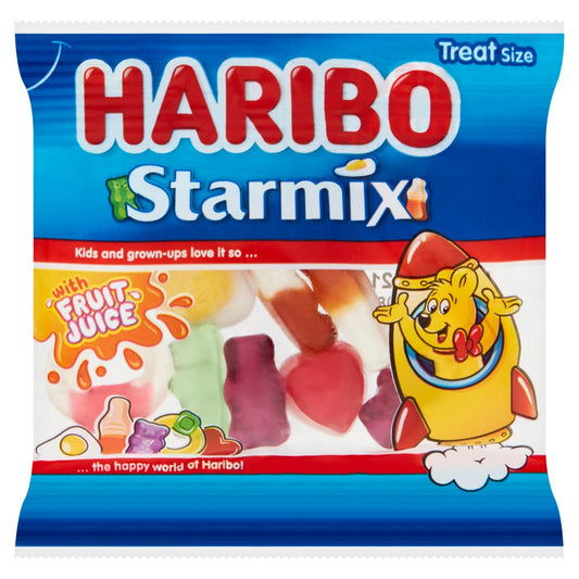 HARIBO Starmix Fruit & Cola Flavour Jelly & Foam Sweets Fun Size Bag 16g – 100 x 16g