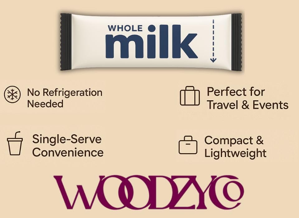Lakeland UHT Milk Sachets 10ml Single-Use Portions For Coffee On The Go For Office And Travel Use