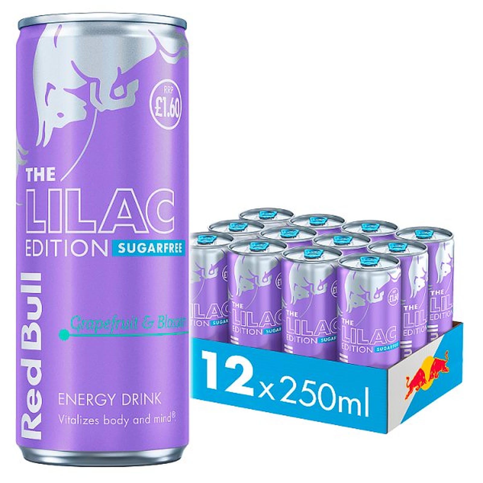 Red Bull Energy Drink Sugar Free Lilac Edition Grapefruit & Blossom 250ml x 12 £1.60
