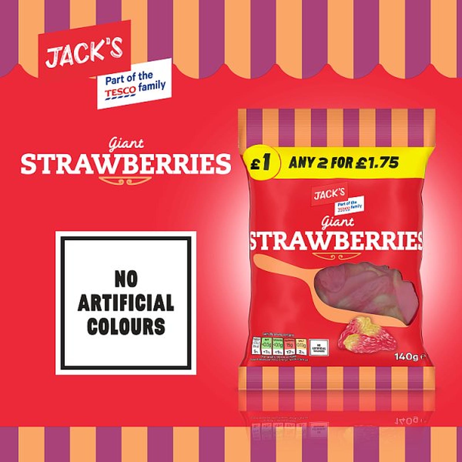 Jack's Giant Strawberries 140g