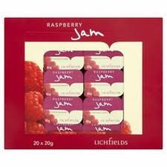 Lichfields Raspberry Jam Individual Portions 20 x 20g – 1 x 20x20g