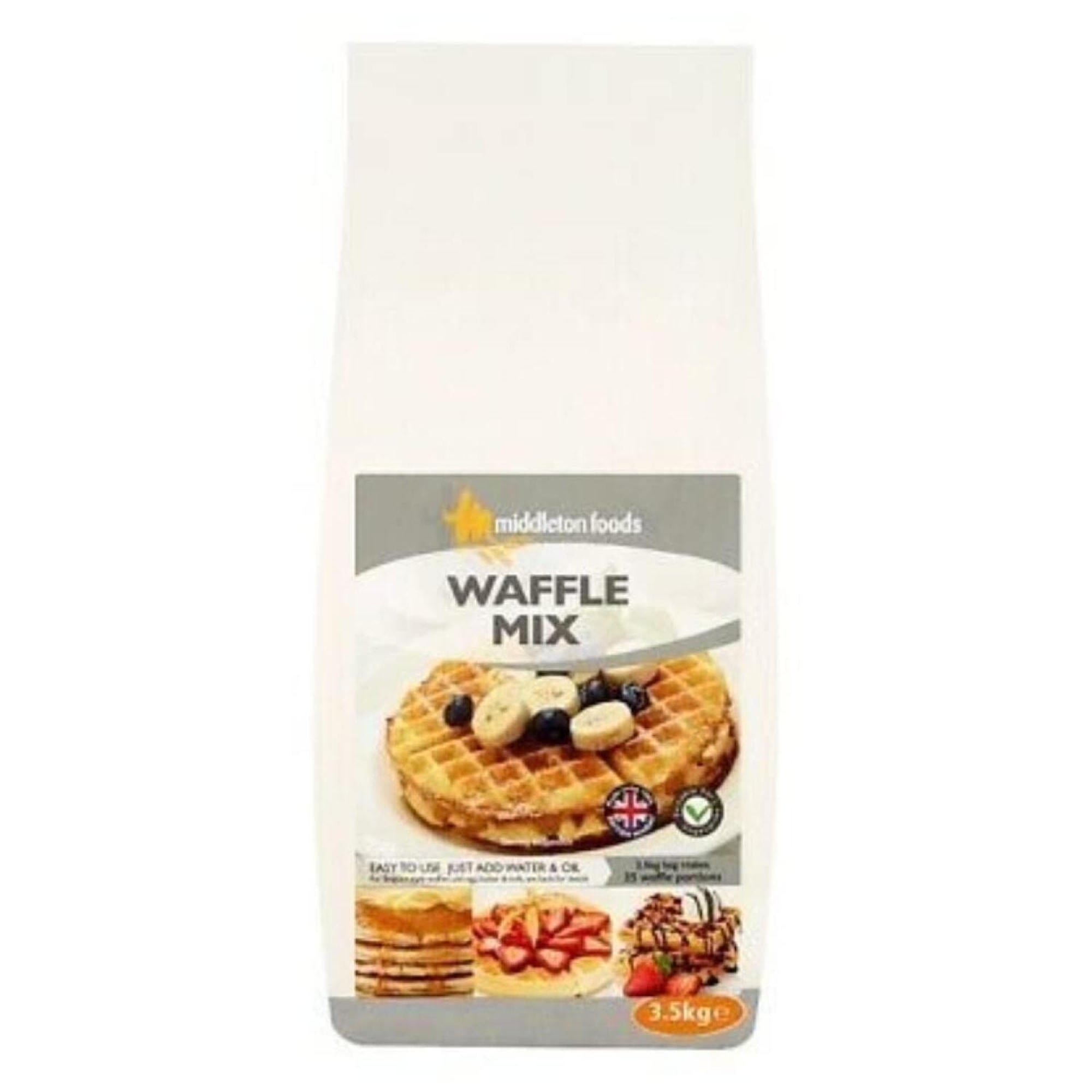 Middleton Foods Waffle Mix Ready-To-Use Pack 1 x 3.5kg For UK Retail And Foodservice Applications
