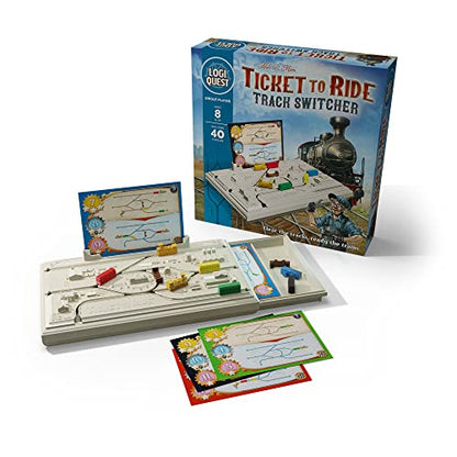 Asmodee Editions | Logiquest: Ticket to Ride | Board Game | Ages 8+ | 1 Players | 20 Minutes Playing Time, Multicolor (ASMLQTTR01EN)