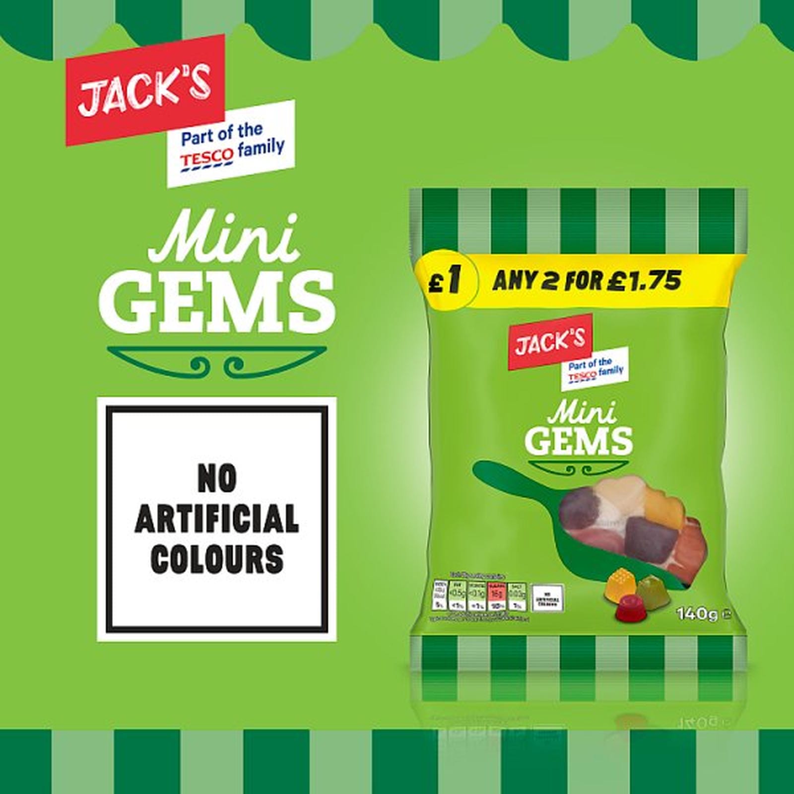 Jack's Mini Gems 140g