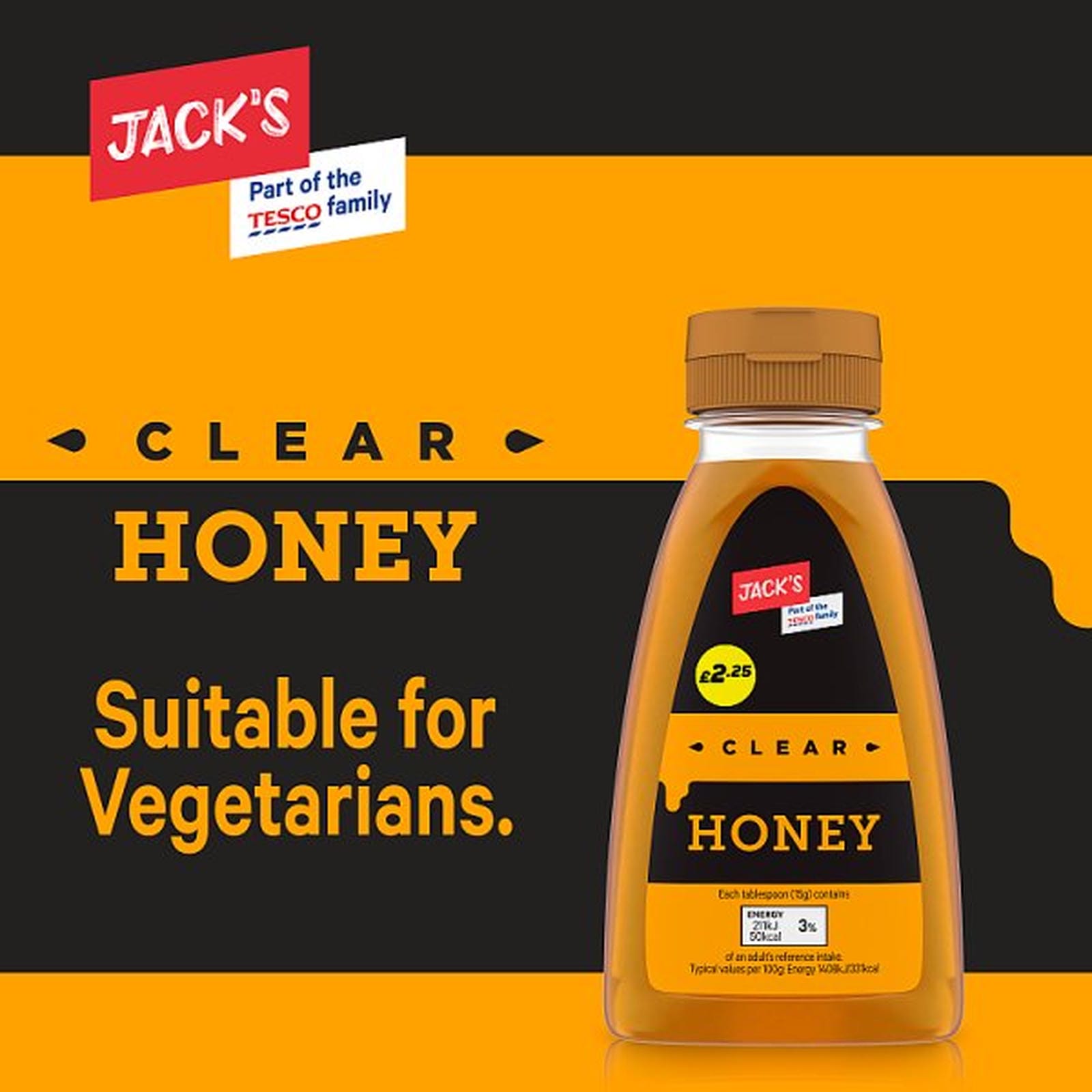 Jack's Clear Honey 340g