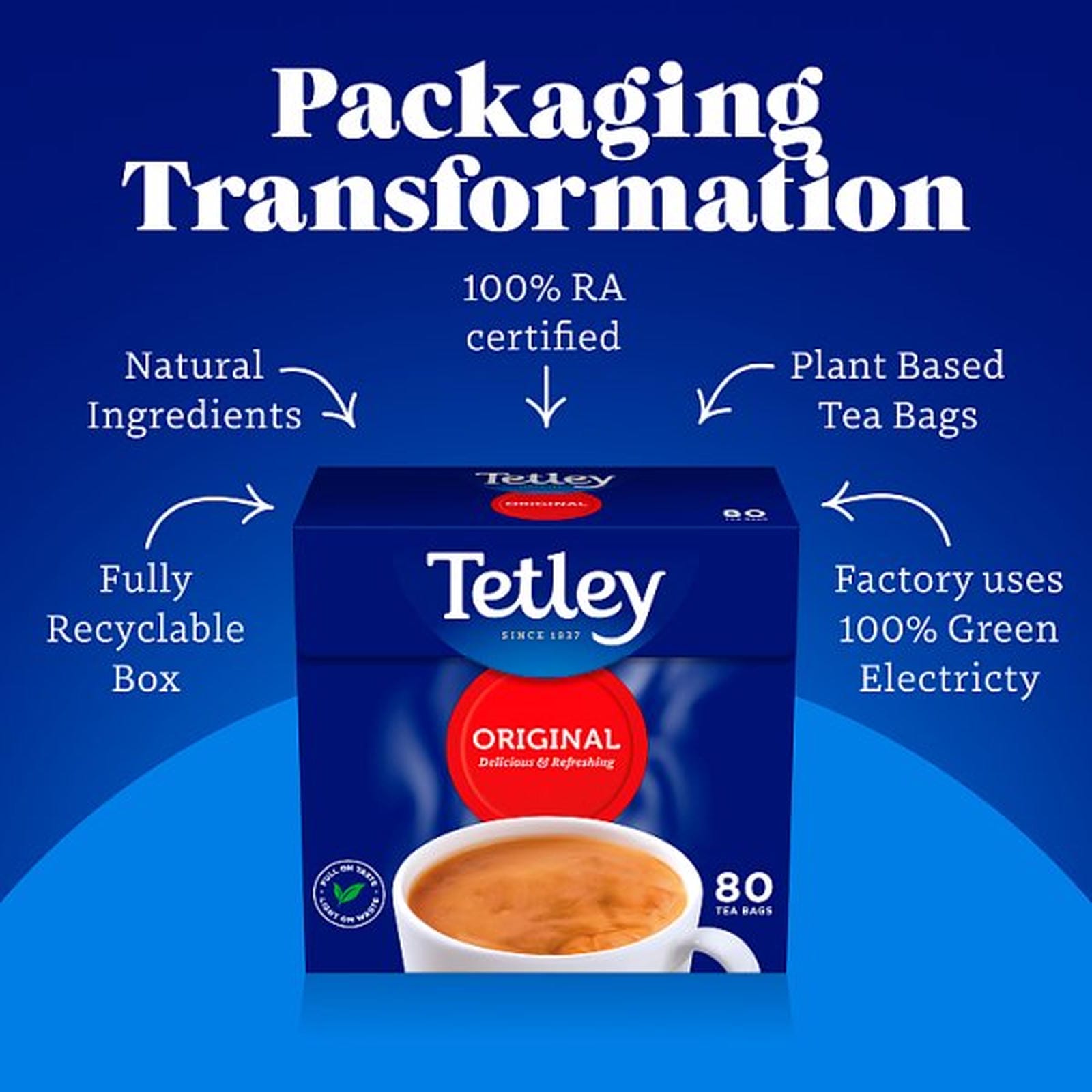 Tetley Decaf 40 Tea Bags 125g
