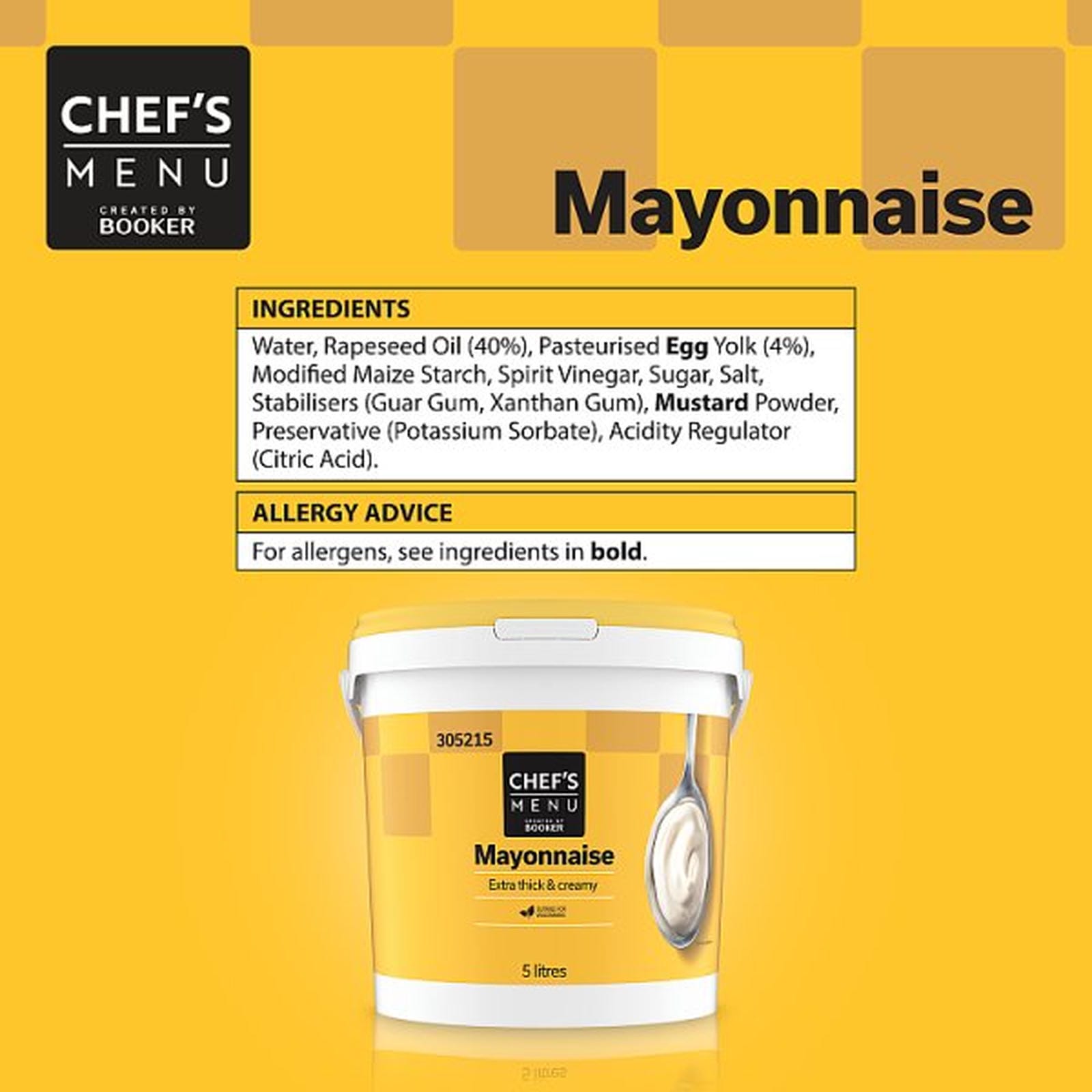 Chef's Menu Mayonnaise 5 litres