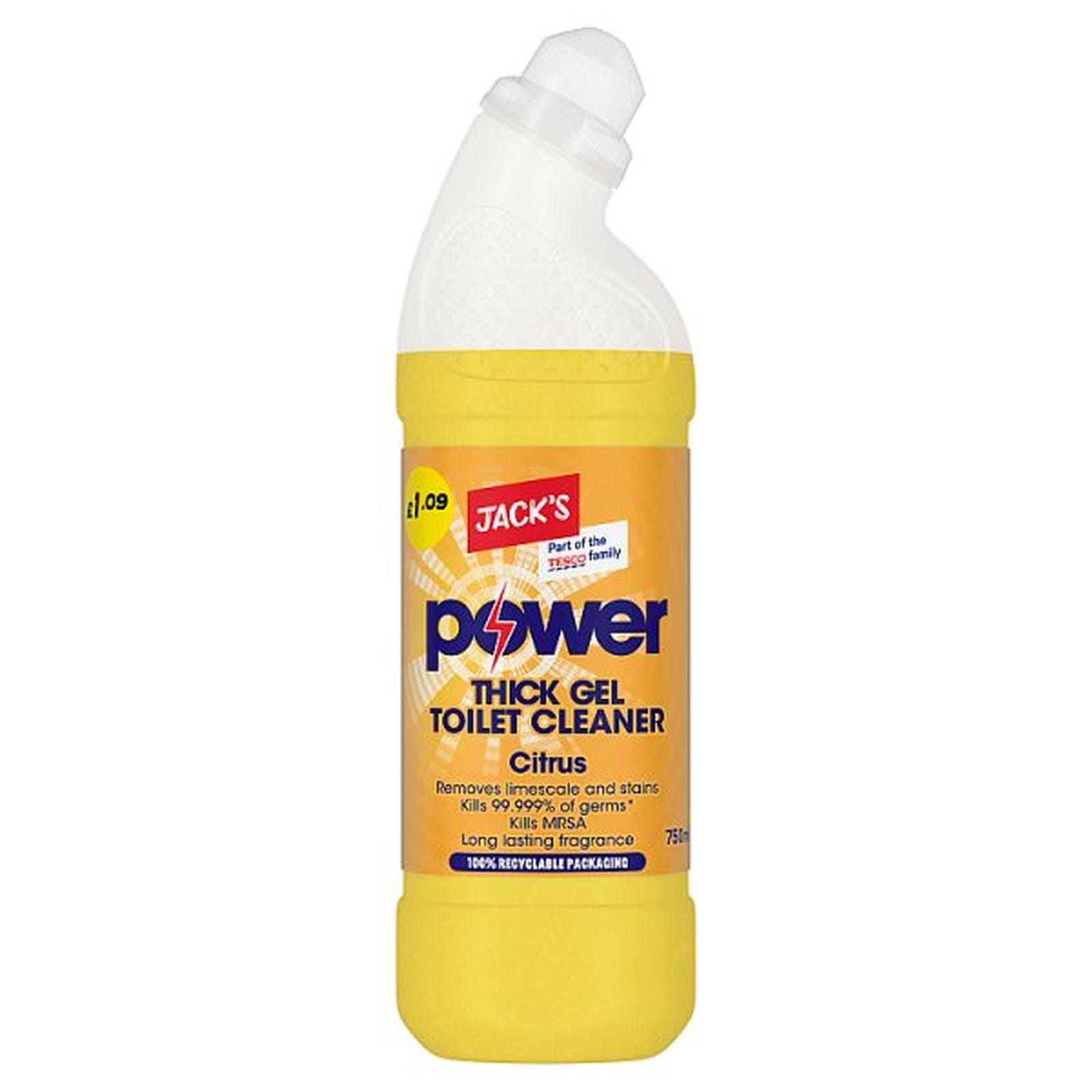 Jack's Power Thick Gel Toilet Cleaner Citrus 750ml