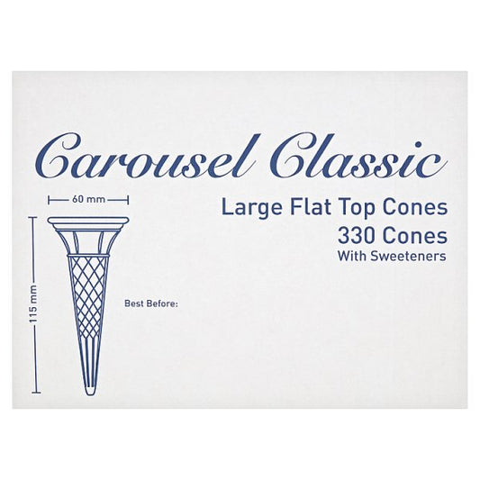 Carousel Classic 330 Large Flat Top Cones – 1 x 330s