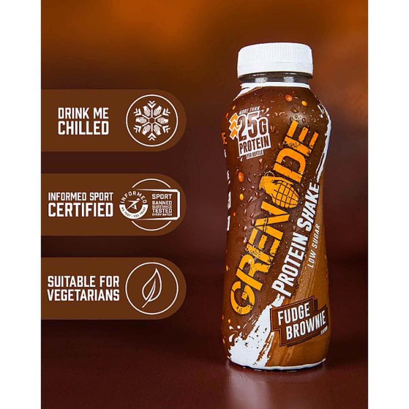 Grenade Fudge Brownie Flavour Protein Shake 330ml