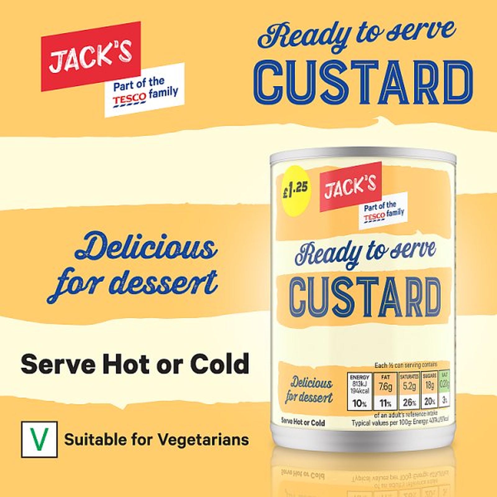 Jack's Ready to Serve Custard 400g