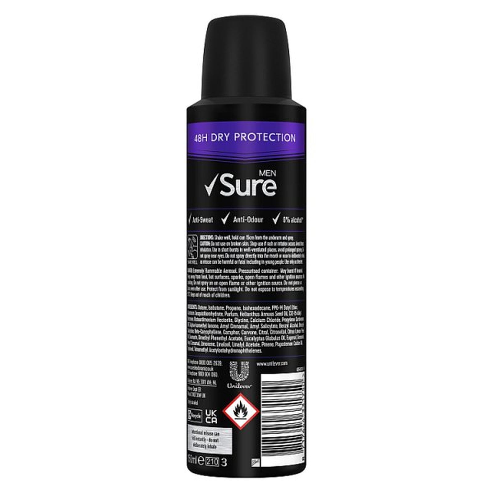 Sure Men Anti-Perspirant Aerosol Active Dry 150 ml